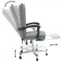  Rozkładany fotel biurowy, jasnoszary, obity tkaniną Lumarko!