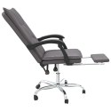  Rozkładany fotel biurowy, szary, sztuczna skóra Lumarko!