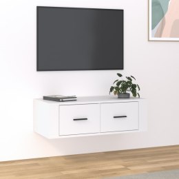  Wisząca szafka TV, biała 80x36x25 cm materiał drewnopochodny Lumarko!