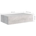  Półka ścienna z szufladą, szarość betonu, 40x23,5x10 cm, MDF Lumarko!