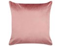  2 welurowe poduszki dekoracyjne geometryczny wzór 45 x 45 cm różowe BAHIA Lumarko!