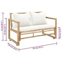  2-osobowa sofa ogrodowa z poduszkami, bambus Lumarko!