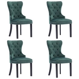  Krzesła stołowe, 4 szt., ciemnozielone, aksamitne Lumarko!