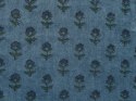  Welurowa poduszka dekoracyjna z frędzlami roślinny motyw 45 x 45 cm ciemnoniebieska RIBES Lumarko!