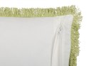  2 bawełniane poduszki dekoracyjne w kwiaty 45 x 45 cm zielone z białym FILIX Lumarko!