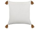  Bawełniana poduszka dekoracyjna w geometryczny wzór 45 x 45 cm jasny brąz z białym MALUS Lumarko!