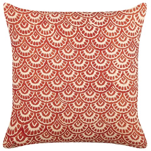  Bawełniana poduszka dekoracyjna w geometryczny wzór 45 x 45 cm czerwona RHUS Lumarko!