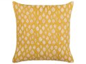  2 bawełniane poduszki dekoracyjne w liście 45 x 45 cm żółta GINNALA Lumarko!