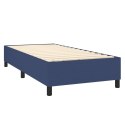 Łóżko kontynentalne z materacem, niebieskie, 90x200 cm, tkanina Lumarko!