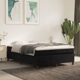  Łóżko kontynentalne z materacem, czarne, 140x200 cm, aksamit Lumarko!