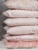  2 poduszki dekoracyjne plecione 45 x 45 cm różowe TITHONIA Lumarko!