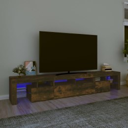  Szafka pod TV z oświetleniem LED przydymiony dąb 230x36,5x40 cm Lumarko!