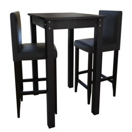  Stolik barowy z 2 krzesłami w kolorze czarnym Lumarko!