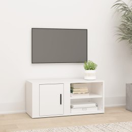  Szafka pod TV, biała, 80x31,5x36 cm, materiał drewnopochodny Lumarko!