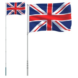  Flaga Wielkiej Brytanii z masztem, 5,55 m, aluminium  Lumarko!