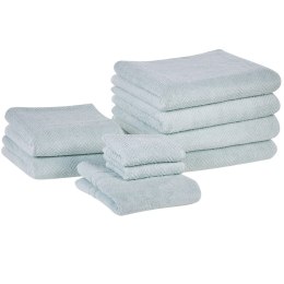 Komplet 9 ręczników bawełnianych frotte miętowy MITIARO Lumarko!