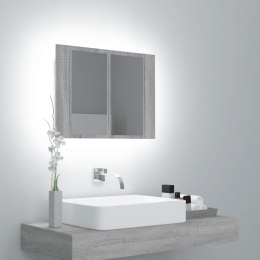  Szafka łazienkowa z lustrem, szary dąb sonoma, 60x12x45 cm  Lumarko!