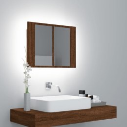 Szafka łazienkowa z lustrem, brązowy dąb, 60x12x45 cm  Lumarko!