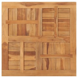 Blat stołu, lite drewno tekowe, kwadratowy, 80x80x2,5 cm Lumarko!