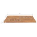 Blat stołu, lite drewno tekowe, kwadratowy, 90x90x2,5 cm Lumarko!
