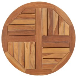 Blat stołu, lite drewno tekowe, okrągły, 2,5 cm, 70 cm Lumarko!
