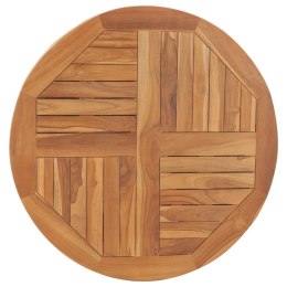 Blat stołu, lite drewno tekowe, okrągły, 2,5 cm, 80 cm Lumarko!