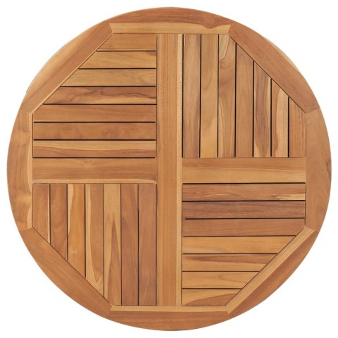 Blat stołu, lite drewno tekowe, okrągły, 2,5 cm, 90 cm Lumarko!