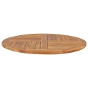 Blat stołu, lite drewno tekowe, okrągły, 2,5 cm, 90 cm Lumarko!