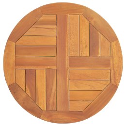 Blat stołu, lite drewno tekowe, okrągły, 2,5 cm, 50 cm Lumarko!
