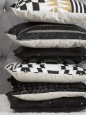 2 poduszki dekoracyjne w geometryczny wzór 45 x 45 cm czarno-białe DALIA Lumarko!