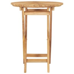 Składany stół ogrodowy, Ø 60 cm, lite drewno tekowe Lumarko!