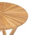 Składany stół ogrodowy, Ø 60 cm, lite drewno tekowe Lumarko!