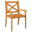 Ogrodowe krzesła stołowe, 6 szt., lite drewno akacjowe Lumarko!