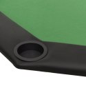 Składany stół do pokera dla 8 osób, zielony, 108x108x75 cm Lumarko!