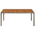Stół ogrodowy z drewnianym blatem, szary, 190x90x75 cm Lumarko!