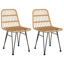 Krzesła ogrodowe, 2 szt., 48x62x84 cm, rattan PE Lumarko!