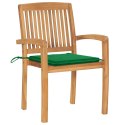 Sztaplowane krzesła ogrodowe z poduszkami, 6 szt., tekowe  Lumarko!