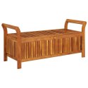 Ogrodowa ławka ze schowkiem i poduszką, 126 cm, drewno akacjowe Lumarko!