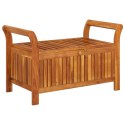 Ogrodowa ławka ze schowkiem i poduszką, 91 cm, drewno akacjowe Lumarko!