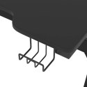 Biurko gamingowe z LED, nogi w kształcie Z, czarne, 90x60x75 cm Lumarko!