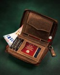 Pojemny, skórzany portfel męski z systemem RFID — Peterson Lumarko!