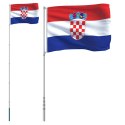 Flaga Chorwacji z masztem, 5,55 m, aluminium Lumarko!