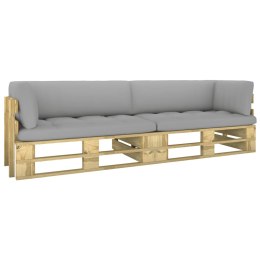 Sofa 2-os. z palet, z poduszkami, impregnowane drewno sosnowe Lumarko!