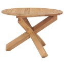 Stół jadalniany do ogrodu, Ø110x75, lite drewno tekowe Lumarko!
