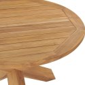 Stół jadalniany do ogrodu, Ø110x75, lite drewno tekowe Lumarko!