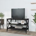 Szafka pod TV, czarna, 80x40x50 cm, materiał drewnopochodny Lumarko!