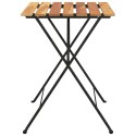 Składany stolik bistro, 55x54x71 cm, lite drewno tekowe i stal Lumarko!