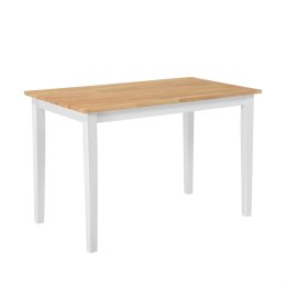Stół do jadalni drewniany 120 x 75 cm jasny z białym HOUSTON Lumarko!