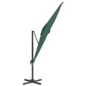 Wiszący parasol z LED, zielony, 400x300 cm Lumarko!
