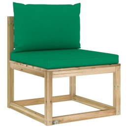 Środkowy moduł sofy ogrodowej z poduszkami, impregnowane drewno Lumarko!